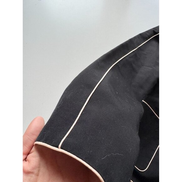 MARC JACOBS Black Cotton Faille Cream Piped Trim Blazer Jacket, Size 00 - Picture 9 of 16